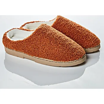 Dámské pantofle Plyšové bačkory koňaková 38