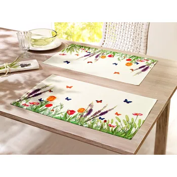 prostírání Prostírání Květinová louka, 2 ks bílá/potisk květin