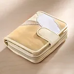 Patchworková peněženka bílá/přírodní