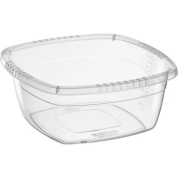 Mísa hranatá transparentní 24x24x10,5 cm, 3,3 l