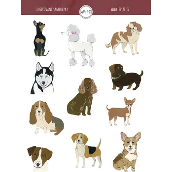 Samolepící dekorace ePiPí Samolepky - Psi 2