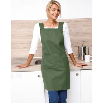 Kuchyňská zástěra Japonská bavlněná zástěra zelená uni