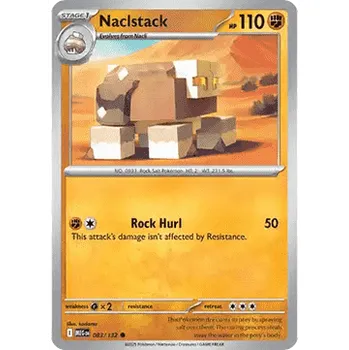 Karetní hra Pokémon MEG 083/132 Naclstack - Mega Evolution Stav: Near Mint, Verze: REVERSE HOLO