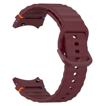 Chytré hodinky Vroubkovaný řemínek s barevnou přezkou pro Samsung Galaxy Watch 7,Vínová