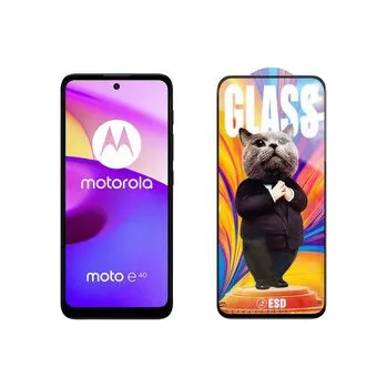 3D Ochranné tvrzené sklo na Motorola Moto E40 - Mr. Cat ESD