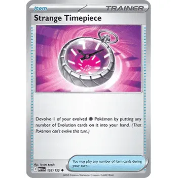 Karetní hra Pokémon MEG 128/132 Strange Timepiece - Mega Evolution Stav: Near Mint, Verze: REVERSE HOLO