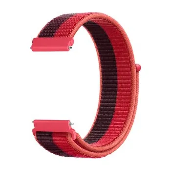 Chytré hodinky Nylonový řemínek 20mm,Červeno-Černá