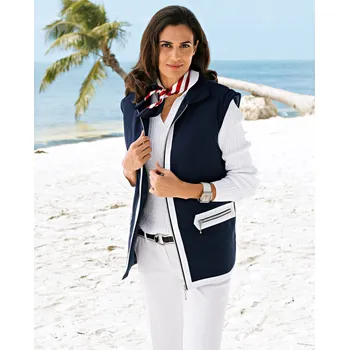 Dámská vesta Vesta z mikrovlákna modrá/bílá S