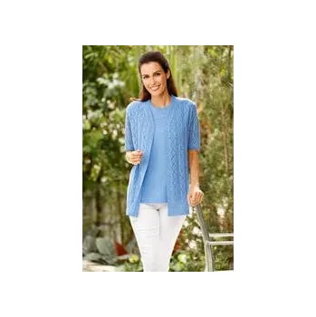 Dámské tričko Pletený 2dílný komplet světle modrá S