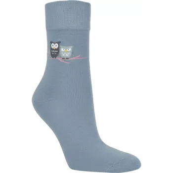 Dámské ponožky Ponožky RS 12065 šedá, sovy velikost 35-38