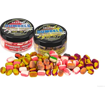 Návnadová surovina Traper Dumbels dvoubarevné POP-UP Method Feeder 8-10mm - 30g Příchuť: Tygří ořech a Kukuřice