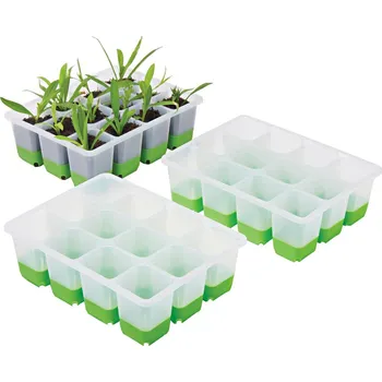 Květináč 3dílná sada výsevních květináčů 5,5 x 17 x 13 cm.