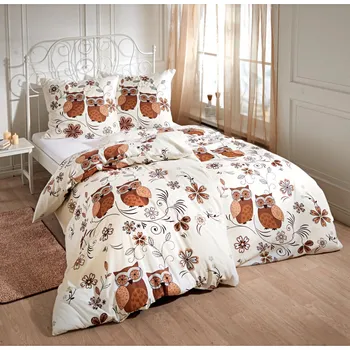 Povlečení Povlečení na jednolůžko Sovy 80x80 cm + 135x200 cm 135 x 200 cm 80 x 80 cm