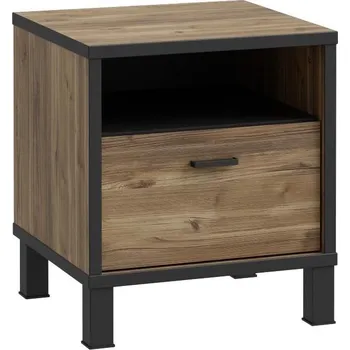 Noční stolek Noční stolek OREN hnědá/černá