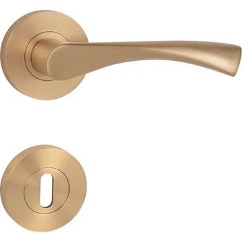 Dveřní kování MP KOVANI Kování MP Spirit-R (mosaz broušená) Provedení: BB (klika/klika, dózický klíč)