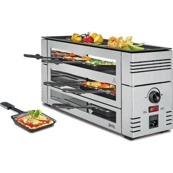 Kuchyňský gril Spring PizzaRaclette6, stříbrná