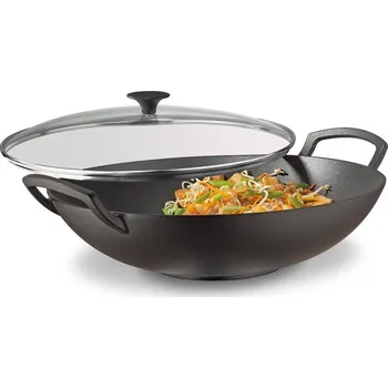 Spring Litinový Wok s poklicí, 35 cm