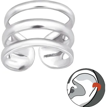 Náušnice Atreya Stříbrná záušnice Tripple line