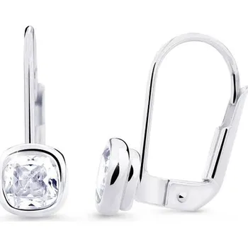 Náušnice Cutie Jewellery Náušnice visací bílé zlato se zirkony Z8029BKL