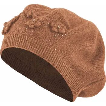 Čepice Dámský baret camel 7100461-7
