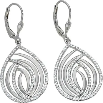 Náušnice Goldstore Stříbrné visací náušnice výrazné Varianta: stříbrné náušnice