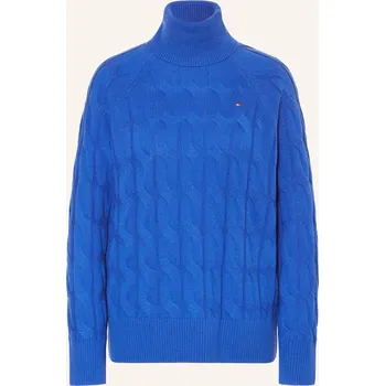 Dámský svetr Tommy Hilfiger Dámský Svetr S Rolákem, modrá, 36