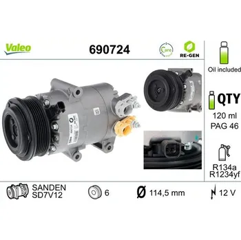 Kompresor klimatizace Kompresor, klimatizace VALEO 690724