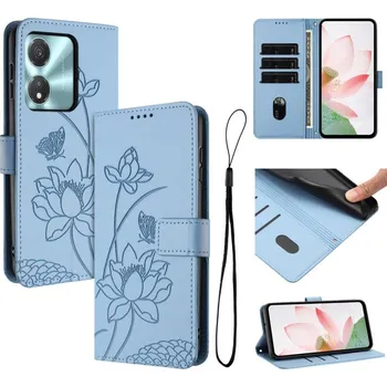 Pouzdro na tablet VSECHNONAMOBIL 123716 ART LOTUS Peněženkové pouzdro pro Honor X5c Plus světle modré