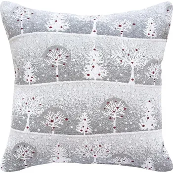 Polštář SCANquilt povlak MOTIV bílé stromy bílošedá 45 x 45 cm