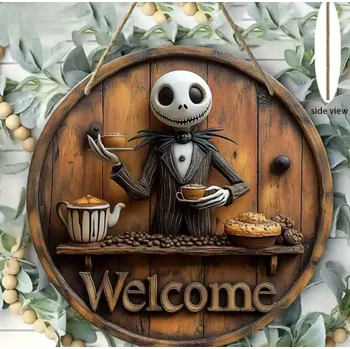 Dekorace na dveře - HALLOWEEN - JACK SKELLINGTON (Značka: GUANGDONG )