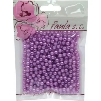 Dětské navlékací korálky Korálky 6mm fialové světlé plastové 50 g [A]