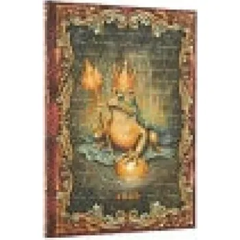 Cizojazyčná kniha 2026 The Brothers Grimm, Frog Prince (Fairy Tale Collection) Midi 12-month Verso Hardcover Flexi Dayplanner 2026 (Elastic Band Closure) - Paperblanks