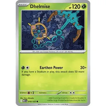 Volný čas Pokémon MEG 018/132 Dhelmise - Mega Evolution Stav: Near Mint, Verze: NORMAL