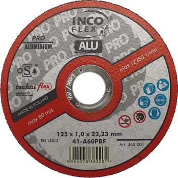 Brusný kotouč Řezný kotouč INCOFLEX PRO 125x1,0mm - 41-A60PBF - ALU - rovný