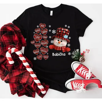 Pánské tričko Personalizované tričko pro babičku s jmény vnoučat (max. 13 jmen) Tričko / Černá / 3XL