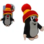 Krtek s kulichem červeno-žlutým plyš 15cm