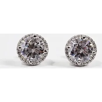 Náušnice Olympa Silver - stříbrné náušnice se zirkony