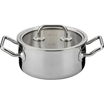 Hrnec Spring Nízký kastrol se skleněnou poklicí Brigade Basic, 16 cm