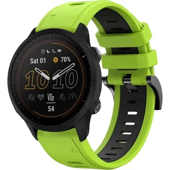 VSECHNONAMOBIL 123122 SPORTY Vyměnitelný silikonový řemínek Garmin Forerunner 955 LIME GREEN-BLACK