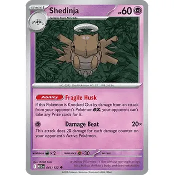 Volný čas Pokémon MEG 061/132 Shedinja - Mega Evolution Stav: Near Mint, Verze: NORMAL