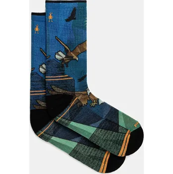 Oblečení a móda Ponožky Smartwool Hike Eagle Print SW002684 modrá 55X, vel. 38-41