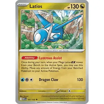 Volný čas Pokémon MEG 101/132 Latios - Mega Evolution Stav: Near Mint, Verze: NORMAL