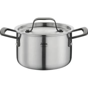 Spring Hrnec s poklicí Gourmet, 16 cm, černá