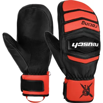 REUSCH WORLDCUP WARRIOR GS JUNIOR MITTEN black-fluo red, juniorské lyžařské rukavice 23/24 5.5