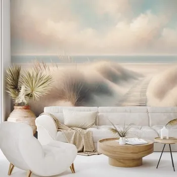 Tapeta Dovido Tapeta písečná pláž s dřevěnou cestou