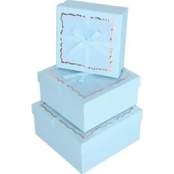 Dárková krabička Dárková krabička Modrá elegance sada 3ks