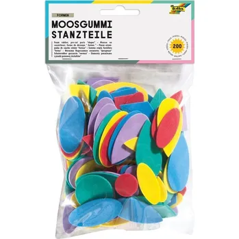 Pěnové výseky, Moosgummi - Různé tvary a barvy, 200 ks