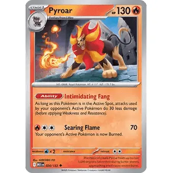 Volný čas Pokémon MEG 024/132 Pyroar - Mega Evolution Stav: Near Mint, Verze: NORMAL