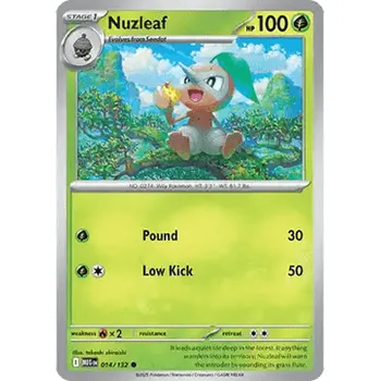Volný čas Pokémon MEG 014/132 Nuzleaf - Mega Evolution Stav: Near Mint, Verze: NORMAL
