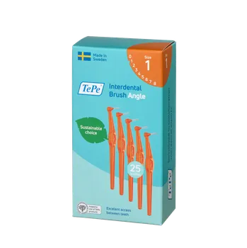Zubní kartáček TePe Angle mezizubní kartáčky 0,45 mm, oranžové, 25 ks